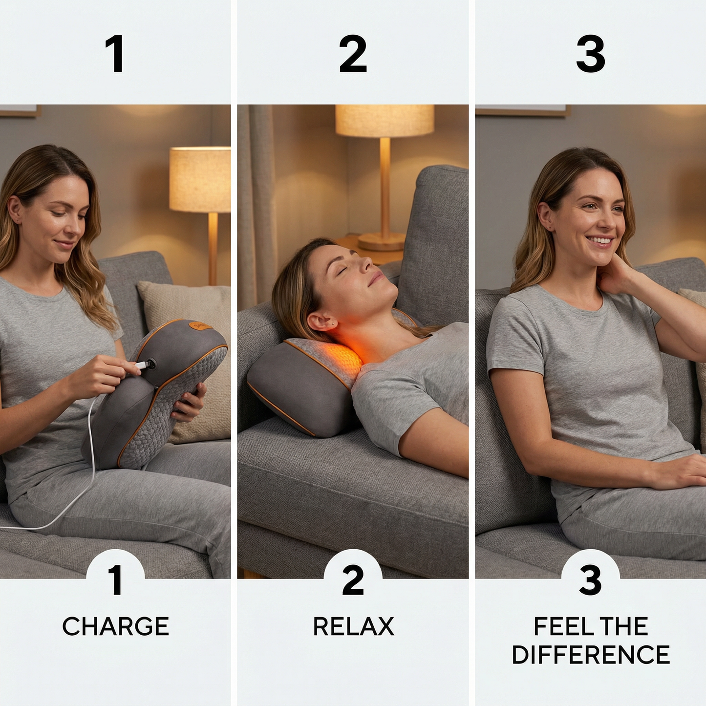 Sleepiio 3 in 1 Neck & Shoulder Relief Pillow