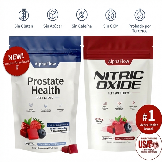 AlphaFlow™ Óxido Nítrico y Paquete para la Próstata en Español