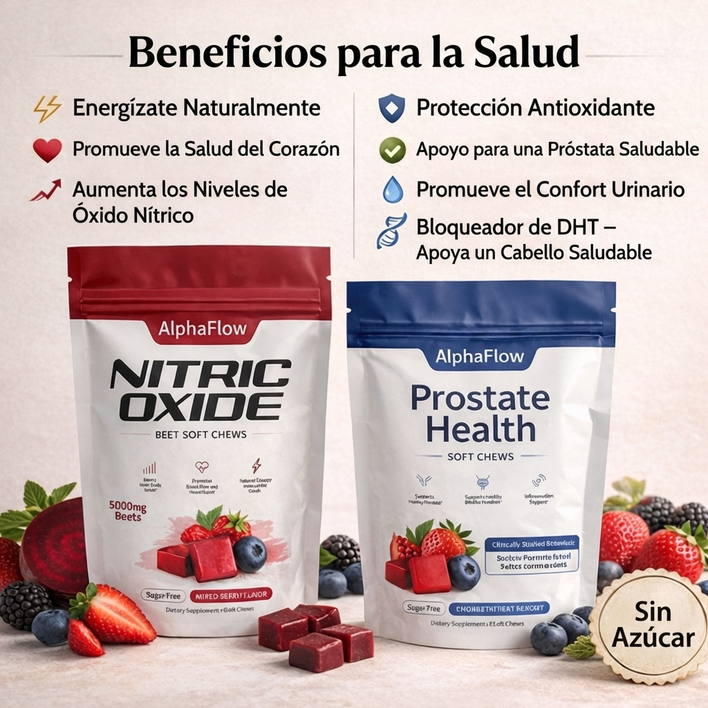 AlphaFlow™ Óxido Nítrico y Paquete para la Próstata en Español